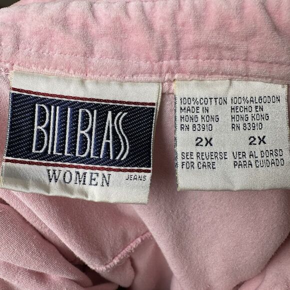 Bill Blass Pastel Powder Petal Pink Velvet Button Up Shacket 90s Y2K Bubblegum - Picture 6 of 7